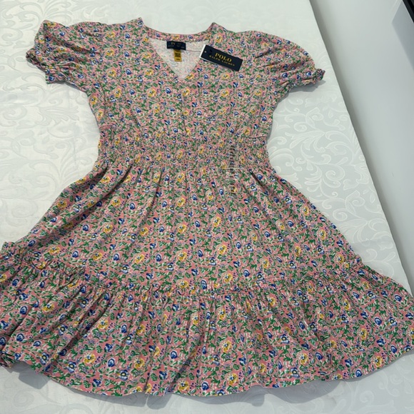Polo Ralph Lauren Other - Polo Ralph Lauren Floral Faux-Wrap Cotton Jersey Dress. Size 16